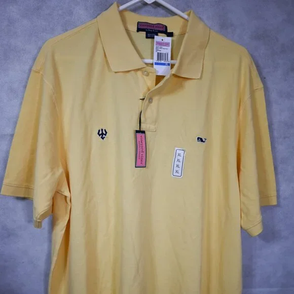 NWT Vineyard Vines Washington & Lee W&L & Whale Logos Cotton Golf Polo Shirt XL - Picture 2 of 4